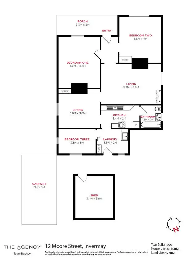 Floorplan of Homely house listing, 12 Moore Street, Invermay TAS 7248