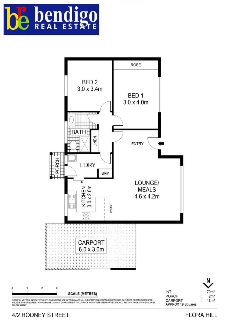 Floorplan of Homely unit listing, 4/2 Rodney Street, Flora Hill VIC 3550