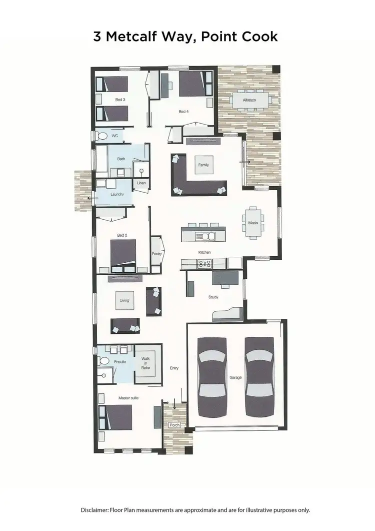 Floorplan of Homely house listing, 3 Metcalf Way, Point Cook VIC 3030