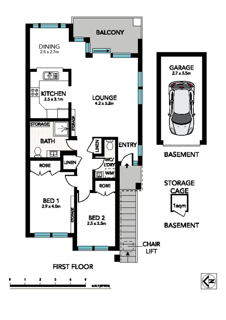 Floorplan of Homely unit listing, 60/6 Hale Road, Mosman NSW 2088