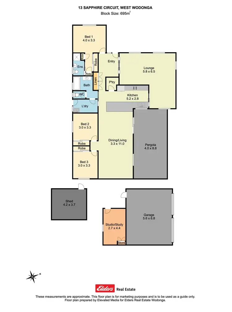 Floorplan of Homely house listing, 13 Sapphire Circuit, Wodonga VIC 3690