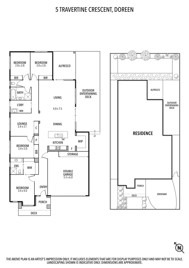 Floorplan of Homely house listing, 5 Travertine Crescent, Doreen VIC 3754