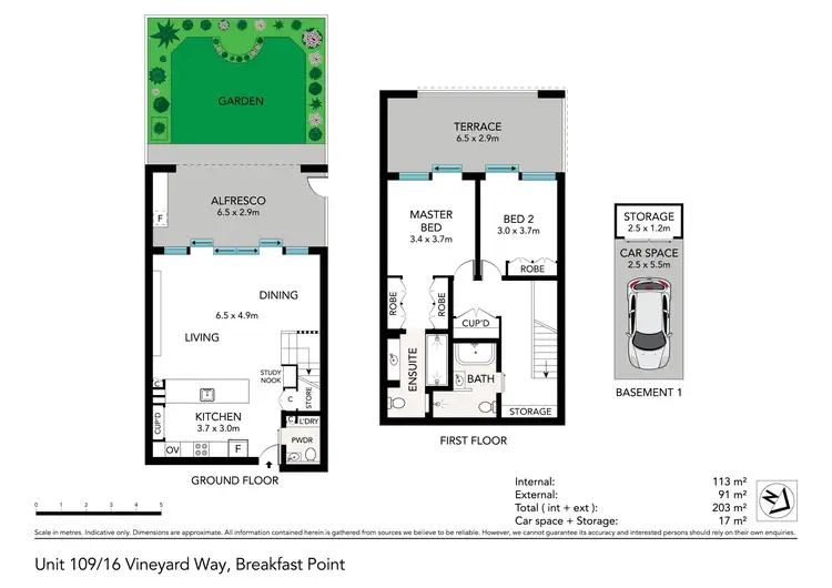 Floorplan of Homely apartment listing, 109/10-16 Vineyard Way, Breakfast Point NSW 2137