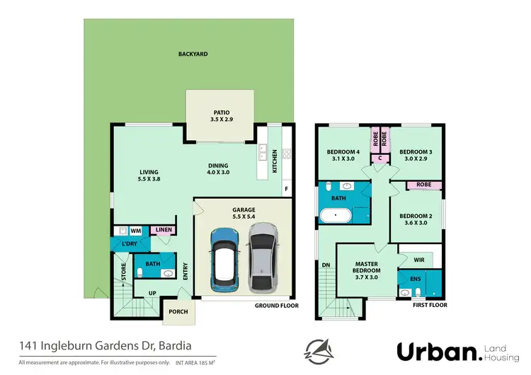 Floorplan of Homely semi-detached listing, 141 Ingleburn Gardens Drive, Bardia NSW 2565