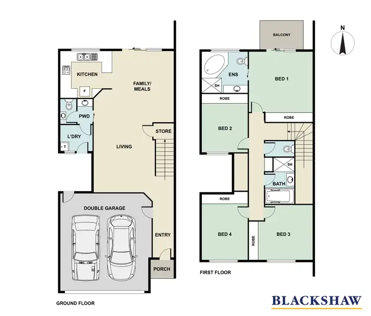 Floorplan of Homely townhouse listing, 3/4 Tauss Place, Bruce ACT 2617