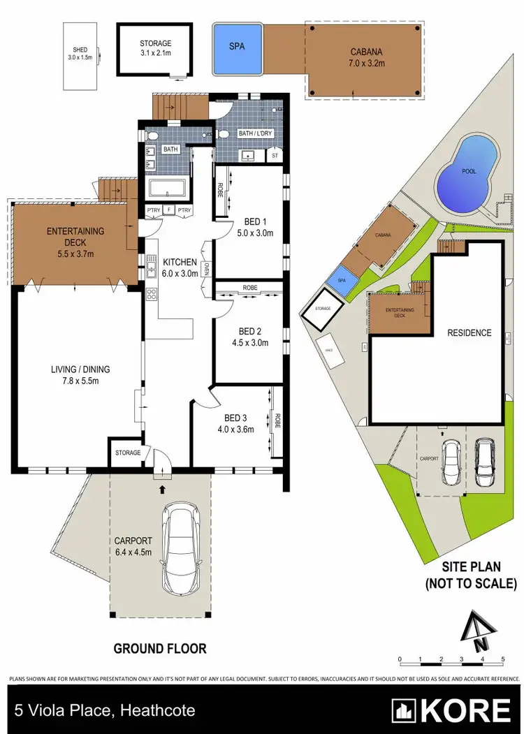 Floorplan of Homely house listing, 5 Viola Place, Heathcote NSW 2233