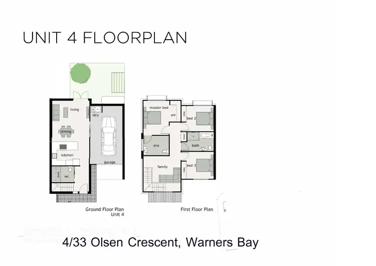 Floorplan of Homely townhouse listing, 4/33 Olsen Crescent, Warners Bay NSW 2282
