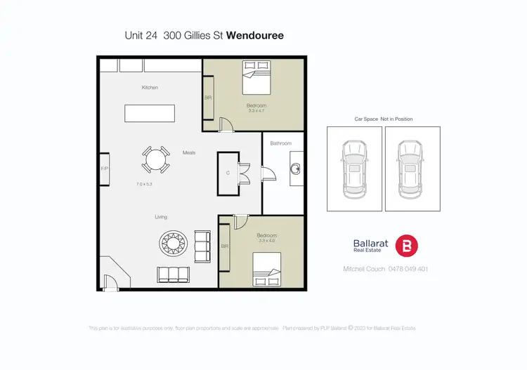 Floorplan of Homely unit listing, 24/300 Gillies Street North, Wendouree VIC 3355