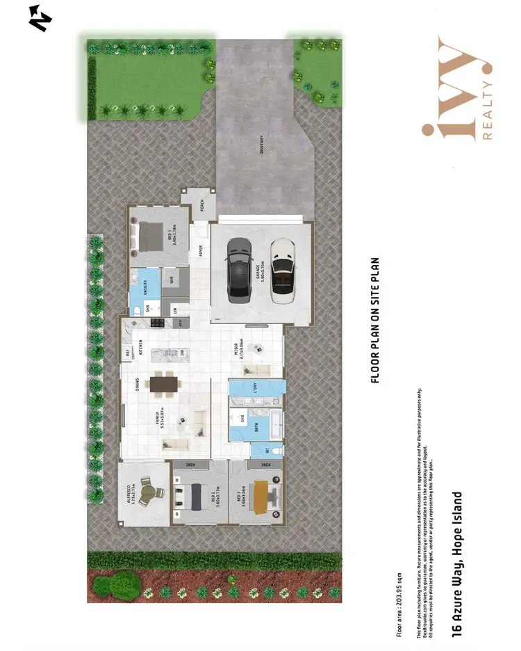 Floorplan of Homely house listing, 16 Azure Way, Hope Island QLD 4212