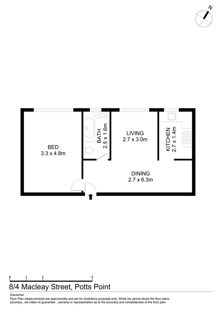 Floorplan of Homely unit listing, 8/4 Macleay Street, Potts Point NSW 2011