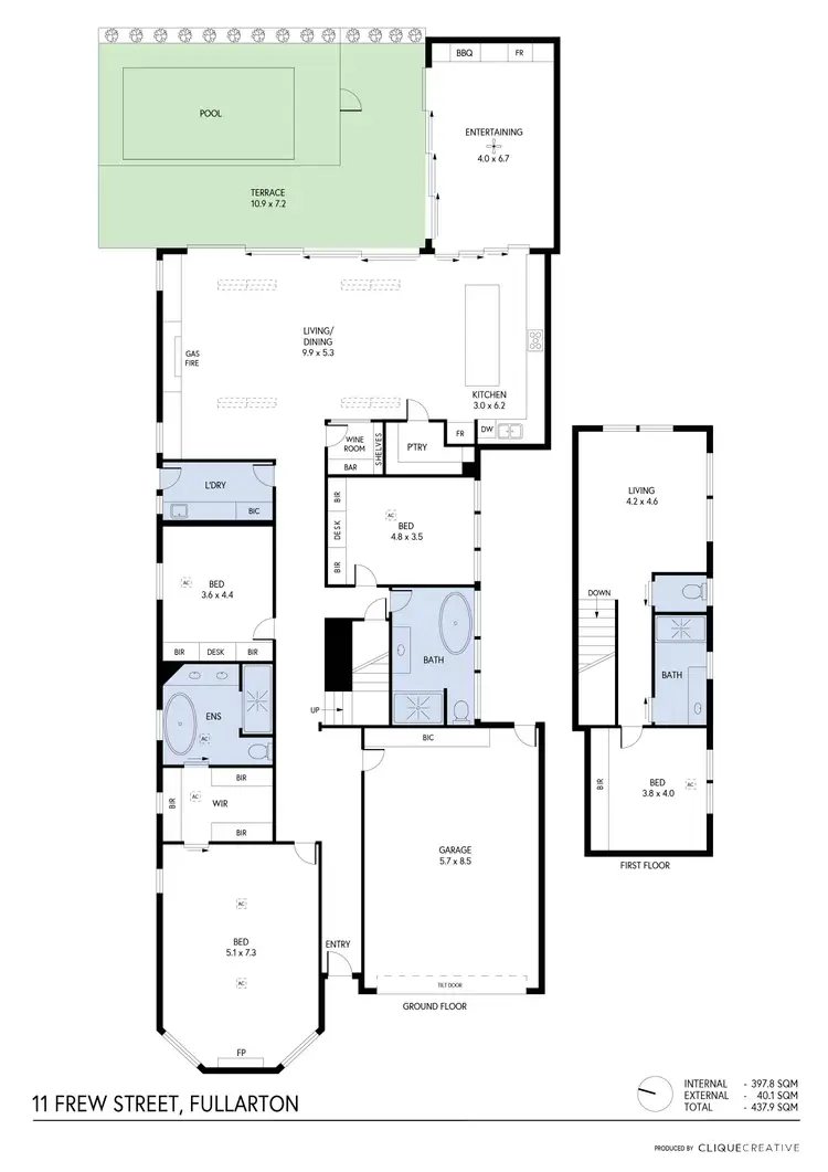 Floorplan of Homely house listing, 11 Frew Street, Fullarton SA 5063