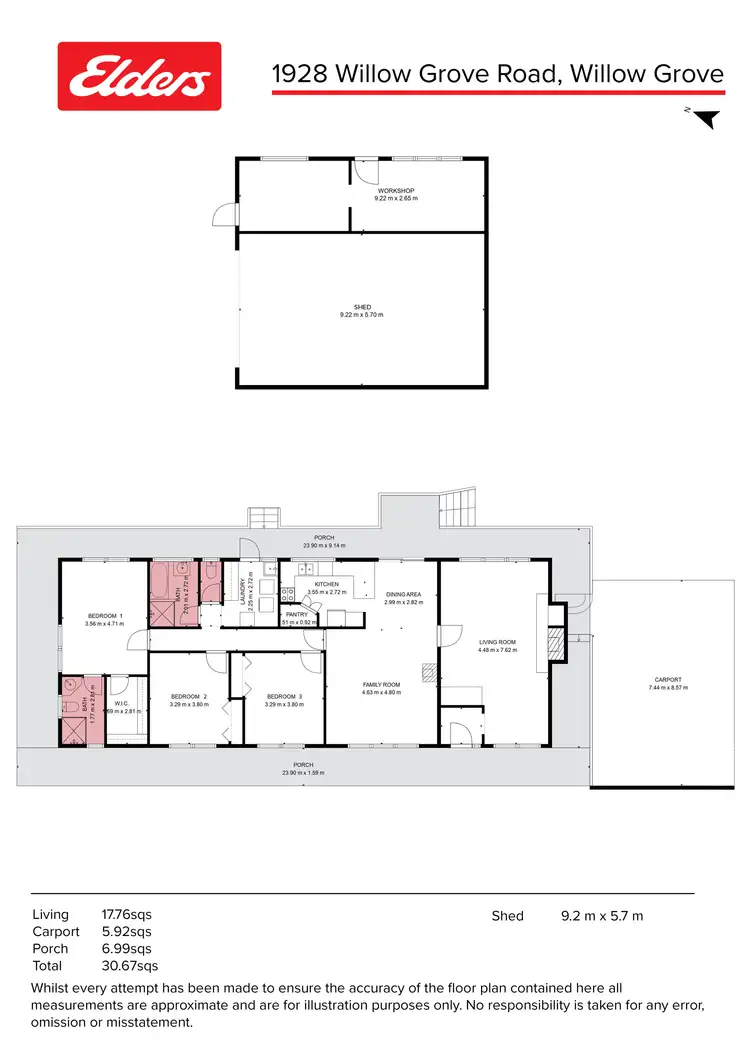 Floorplan of Homely rural property listing, 1928 Willow Grove Road, Willow Grove VIC 3825