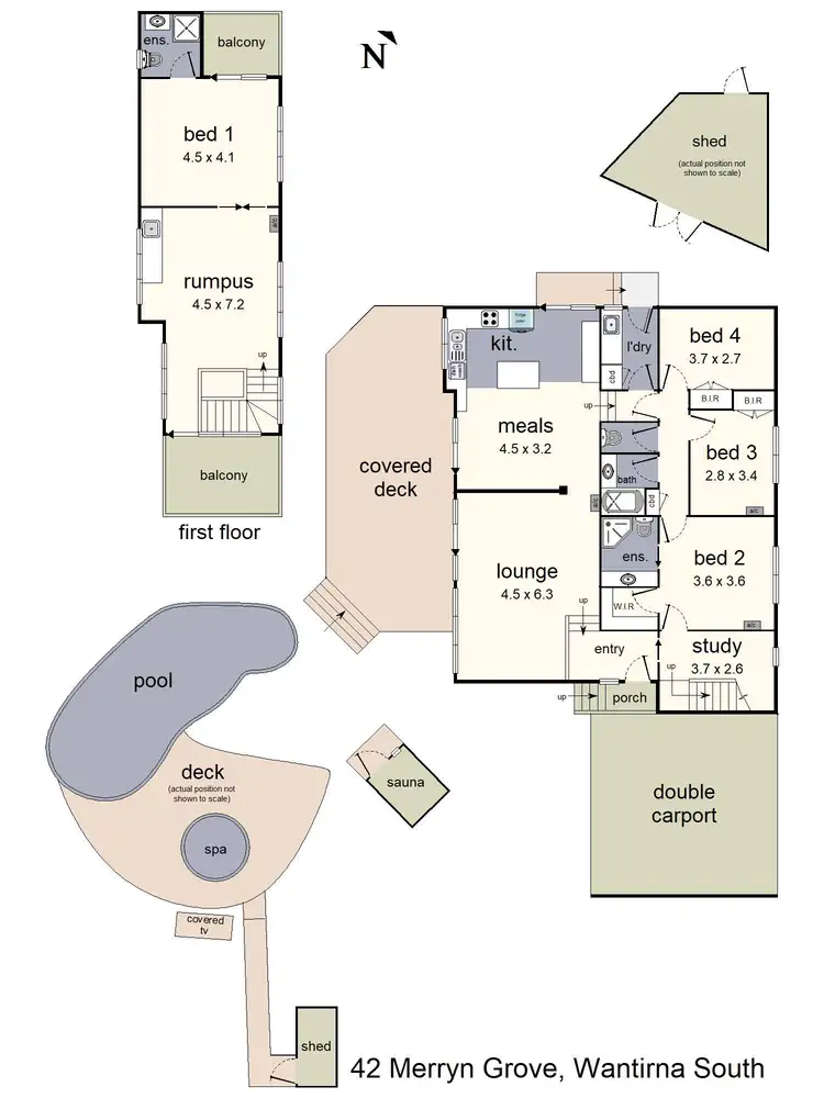 Floorplan of Homely house listing, 42 Merryn Grove, Wantirna South VIC 3152