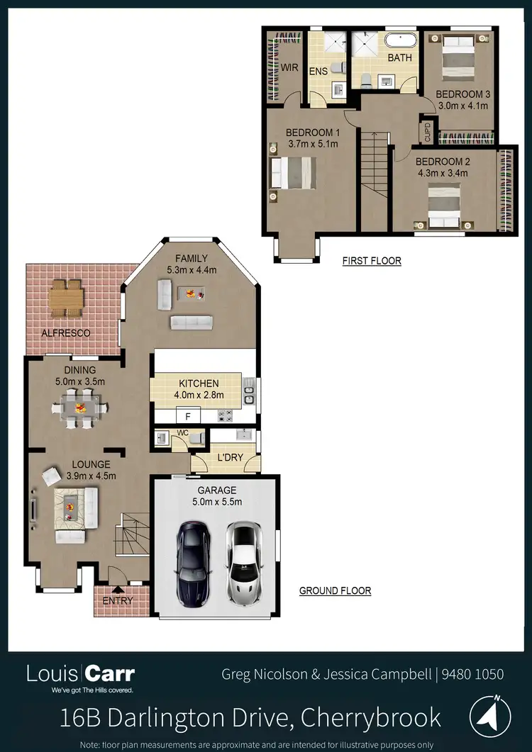 Floorplan of Homely semi-detached listing, 16B Darlington Drive, Cherrybrook NSW 2126
