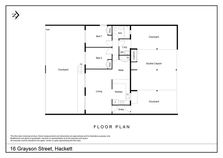 Floorplan of Homely townhouse listing, 16 Grayson Street, Hackett ACT 2602