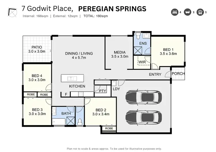 Floorplan of Homely house listing, 7 Godwit Place, Peregian Springs QLD 4573