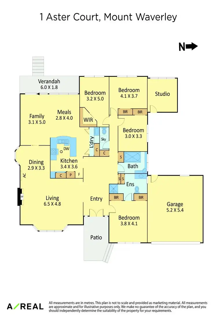 Floorplan of Homely house listing, 1 Aster Court, Mount Waverley VIC 3149
