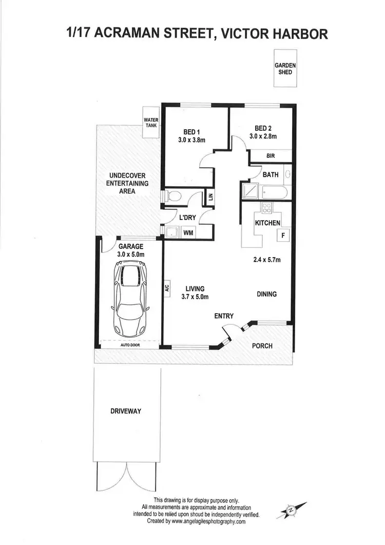 Floorplan of Homely unit listing, 1/17 Acraman Street, Victor Harbor SA 5211