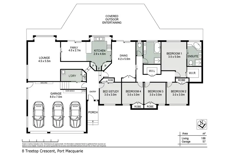 Floorplan of Homely house listing, 8 Treetop Crescent, Port Macquarie NSW 2444