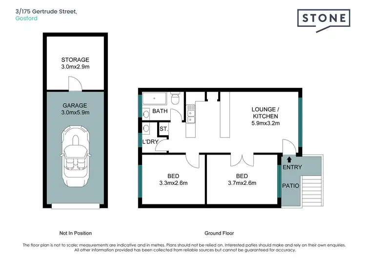 Floorplan of Homely unit listing, 3/175 Gertrude Street, Gosford NSW 2250