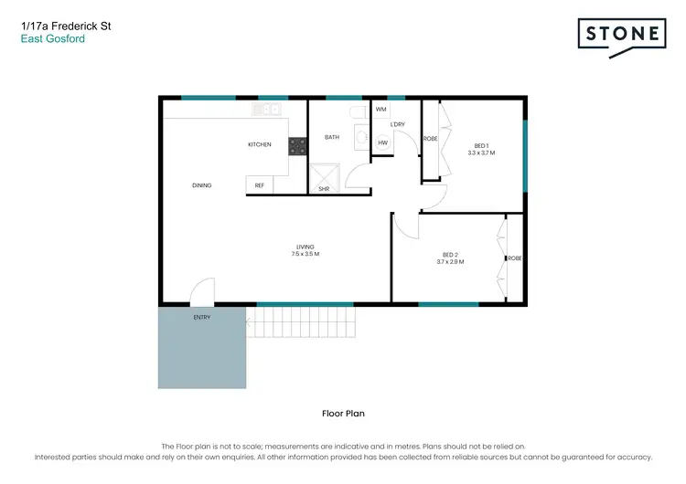 Floorplan of Homely apartment listing, 1/17a Frederick Street, Point Frederick NSW 2250