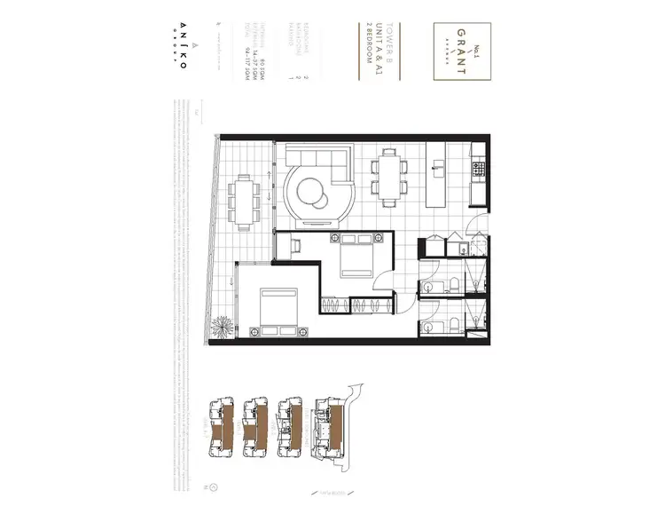 Floorplan of Homely apartment listing, 2406/1 Grant Avenue, Hope Island QLD 4212