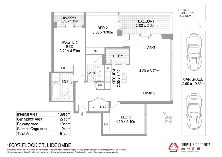 Floorplan of Homely apartment listing, 1050/7 Flock Street, Lidcombe NSW 2141