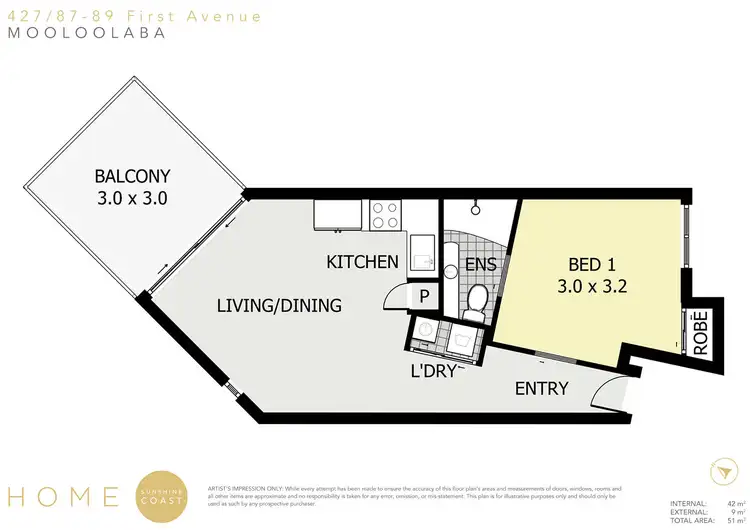 Floorplan of Homely unit listing, 472/87-89 First Avenue, Mooloolaba QLD 4557