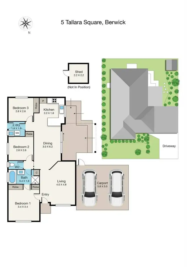 Floorplan of Homely house listing, 5 Tallara Square, Berwick VIC 3806