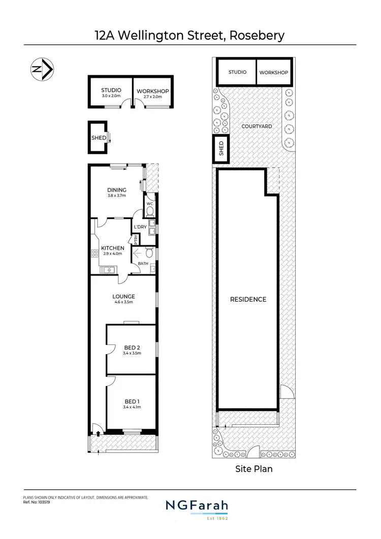 Floorplan of Homely house listing, 12a Wellington Street, Rosebery NSW 2018