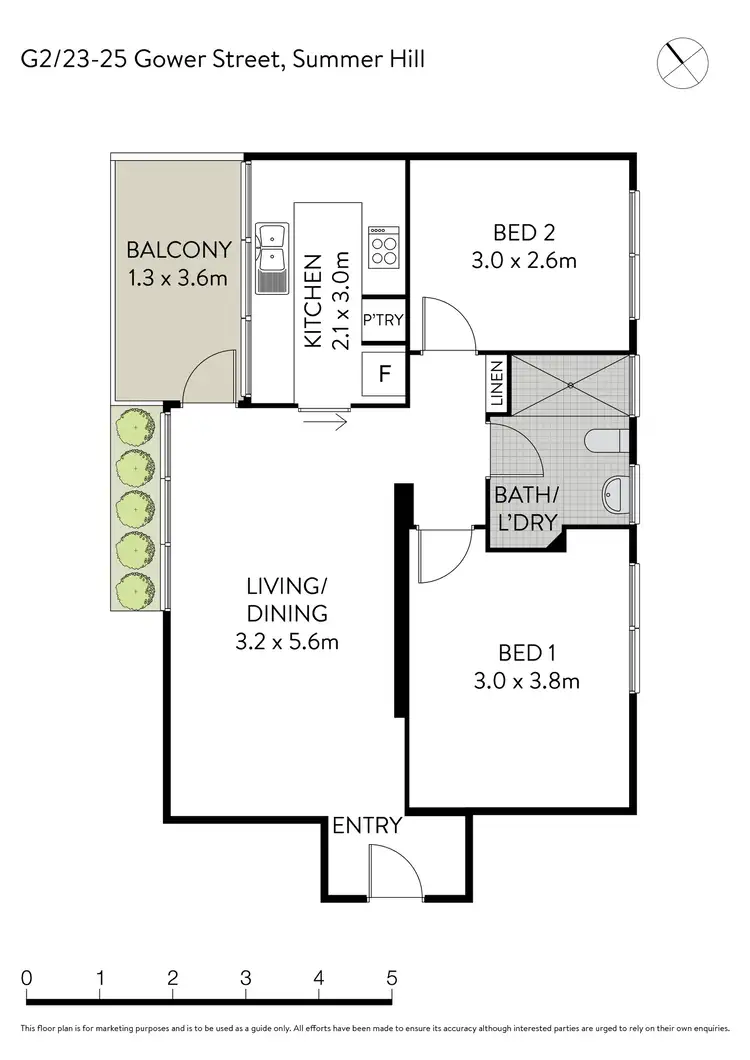 Floorplan of Homely apartment listing, G2/23-25 Gower Street, Summer Hill NSW 2130