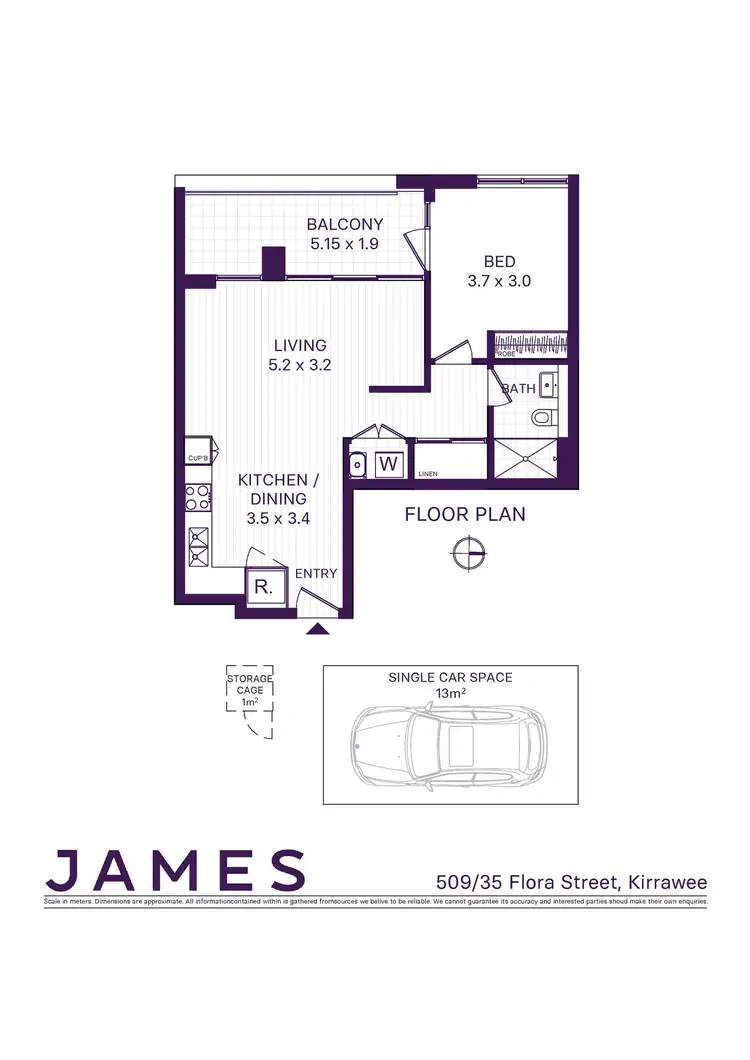Floorplan of Homely apartment listing, 509/35 Flora Street, Kirrawee NSW 2232