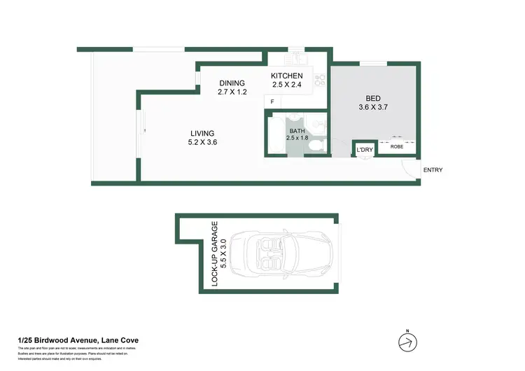 Floorplan of Homely apartment listing, 1/25 Birdwood Avenue, Lane Cove NSW 2066
