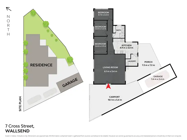 Floorplan of Homely house listing, 7 Cross Street, Wallsend NSW 2287