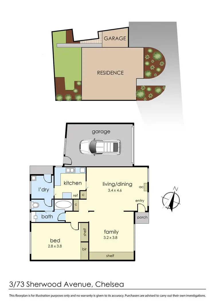 Floorplan of Homely unit listing, 3/73 Sherwood Avenue, Chelsea VIC 3196