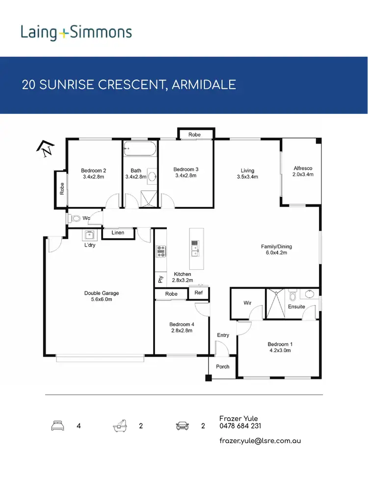 Floorplan of Homely house listing, 20 Sunrise Crescent, Armidale NSW 2350