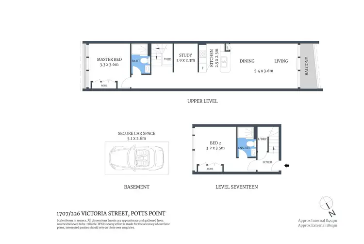 Floorplan of Homely apartment listing, 1707/226 Victoria Street, Potts Point NSW 2011