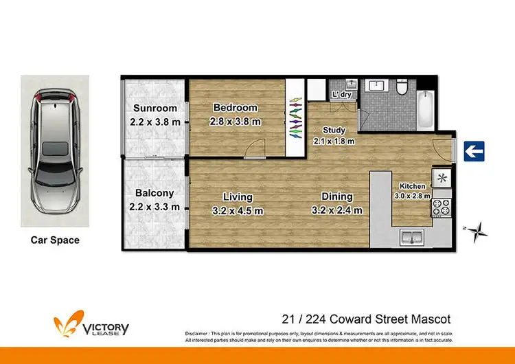 Floorplan of Homely apartment listing, 21/224 Coward Street, Mascot NSW 2020
