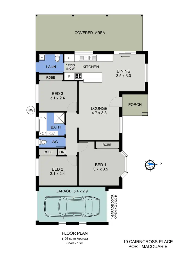 Floorplan of Homely house listing, 19 Cairncross Place, Port Macquarie NSW 2444