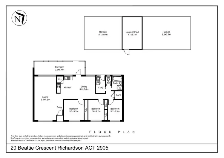 Floorplan of Homely house listing, 20 Beattie Crescent, Richardson ACT 2905