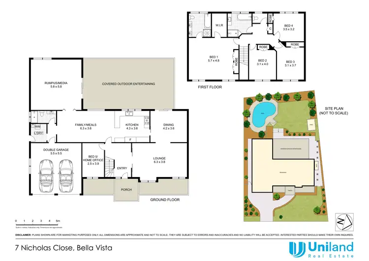 Floorplan of Homely house listing, 7 Nicholas Close, Bella Vista NSW 2153