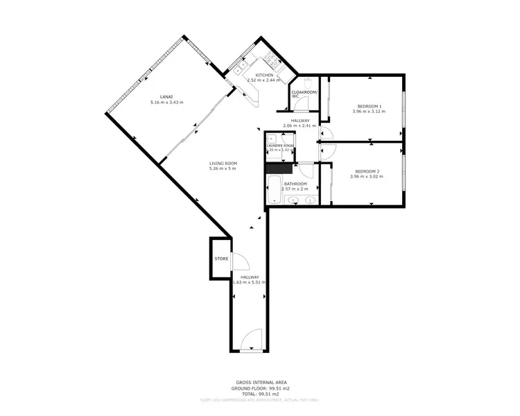 Floorplan of Homely unit listing, 820/2-10 Greenslopes Street, Cairns North QLD 4870