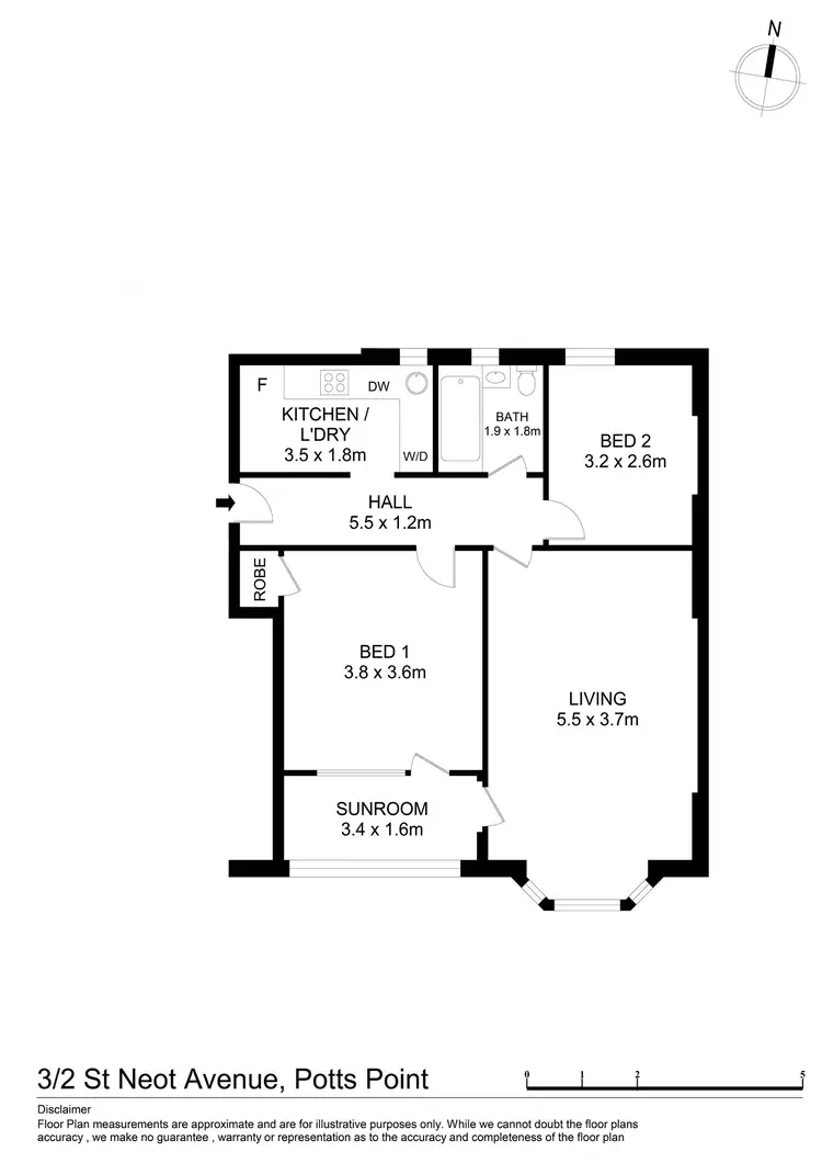 Floorplan of Homely apartment listing, 3/2-4 St Neot Avenue, Potts Point NSW 2011