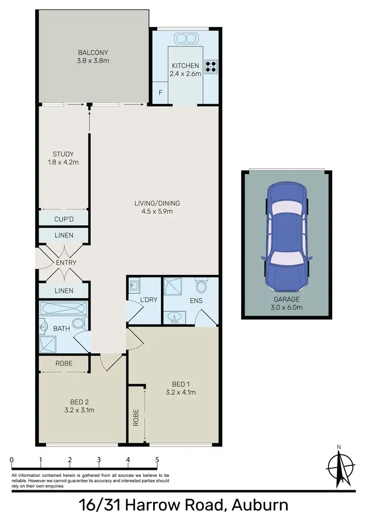 Floorplan of Homely unit listing, 16/31-33 Harrow Road, Auburn NSW 2144