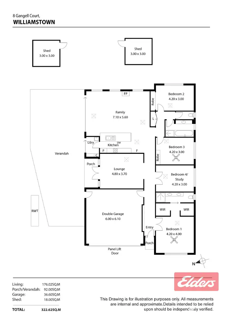 Floorplan of Homely house listing, 8 Gangell Court, Williamstown SA 5351