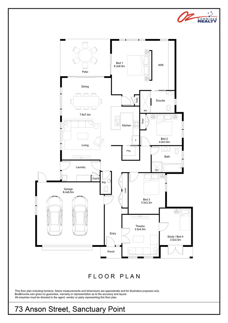 Floorplan of Homely house listing, 73 Anson Street, Sanctuary Point NSW 2540