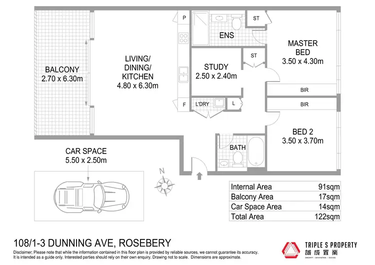 Floorplan of Homely apartment listing, 108/1-3 Dunning Avenue, Rosebery NSW 2018