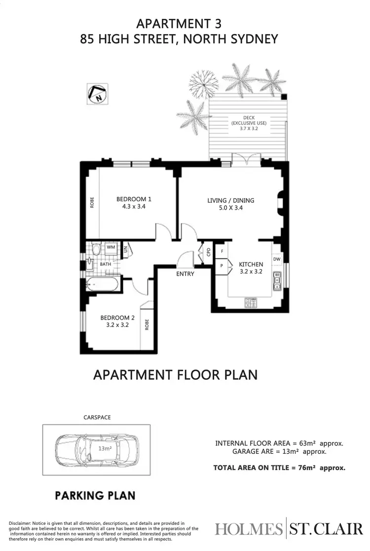 Floorplan of Homely apartment listing, 3/85 High Street, North Sydney NSW 2060