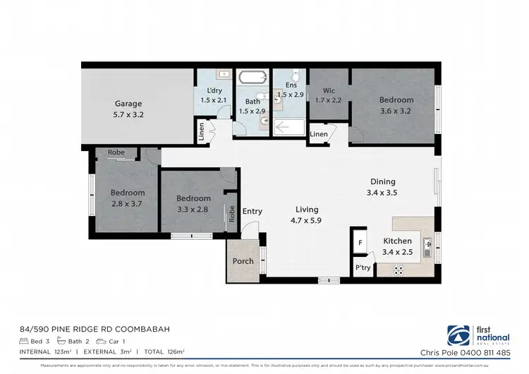 Floorplan of Homely unit listing, 84/590 Pine Ridge Road, Coombabah QLD 4216