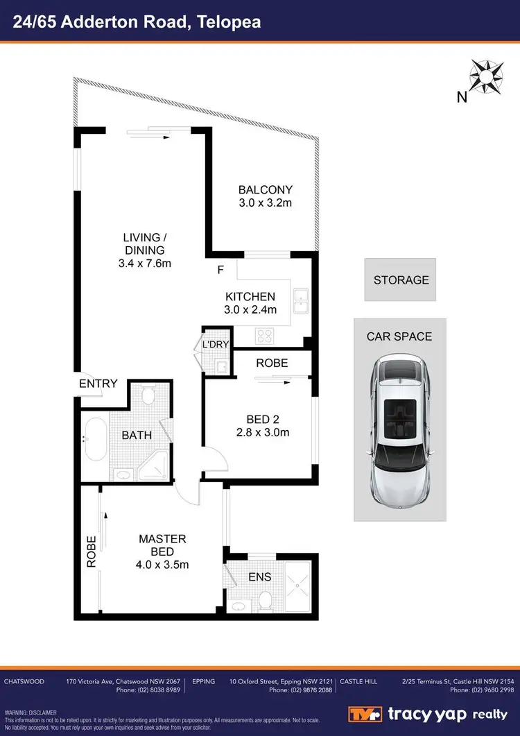 Floorplan of Homely apartment listing, 24/65-69 Adderton Road, Telopea NSW 2117